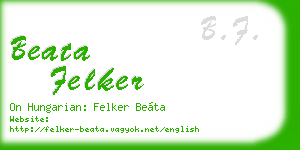 beata felker business card